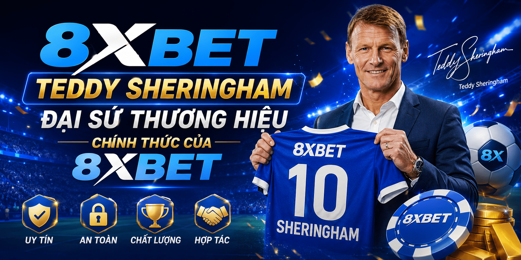 Teddy Sheringham – Đại sứ thương hiệu chính thức của 8XBET